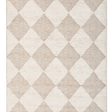 Seda Natural Cream Diamond Checker Pattern Rug