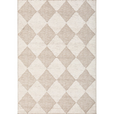 Seda Natural Cream Diamond Checker Pattern Rug