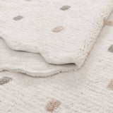 Millie White Multi Scalloped Confetti Kids Round Rug