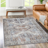 Vivien Blue Grey Tribal Medallion Rug