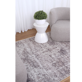 Vivien Grey Medallion Bordered Rug