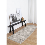 Vivien Grey Medallion Bordered Rug
