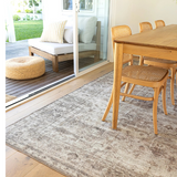 Vivien Grey Brown Distressed Transitional Rug