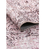 Vivien Pink and Black Distressed Medallion Rug