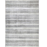 Vivien Pink and Black Distressed Medallion Rug