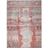 Vivien Red Tribal Multi Pattern Rug