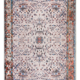 Vivien Blue Beige Tribal Bordered Rug