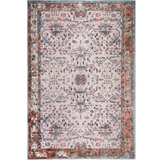 Vivien Blue Beige Tribal Bordered Rug