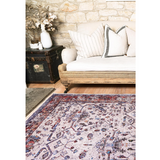 Vivien Blue Beige Tribal Bordered Rug
