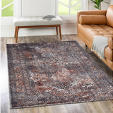 Vivien Red Black Oriental Transitional Rug