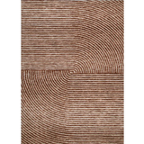 Isla Rust Curved Line Textured Wool Rug