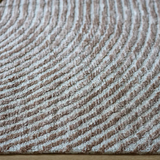 Isla Rust Curved Line Textured Wool Rug