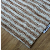 Isla Rust Curved Line Textured Wool Rug