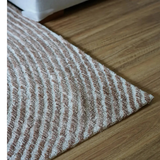 Isla Rust Curved Line Textured Wool Rug