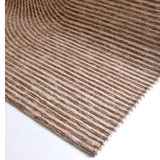 Isla Rust Curved Line Textured Wool Rug