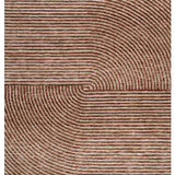 Isla Rust Curved Line Textured Wool Rug