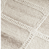 Isla Ivory Beige Modern Mosaic Wool Rug