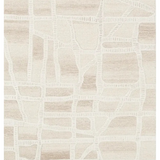 Isla Ivory Beige Modern Mosaic Wool Rug