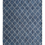 Clare Blue Diamond Lattice Wool Rug