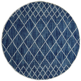 Clare Blue Diamond Lattice Wool Rug