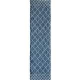 Clare Blue Diamond Lattice Wool Rug