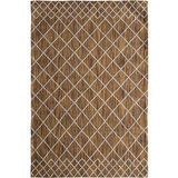 Clare Brown Diamond Lattice Wool Rug