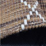 Clare Brown Diamond Lattice Wool Rug