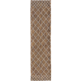 Clare Brown Diamond Lattice Wool Rug