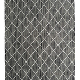 Clare Dark Grey Diamond Lattice Wool Rug