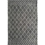 Clare Dark Grey Diamond Lattice Wool Rug