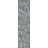 Clare Dark Grey Diamond Lattice Wool Rug