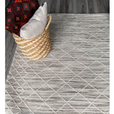 Clare Natural Diamond Lattice Wool Rug