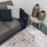 Contemporary Beige Grey Abstract Pattern Rug