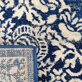 Mystique Navy Blue Suzani Prints Transitional Rug