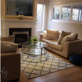 Essence Nordic Diamond Felted Wool Grey Rug