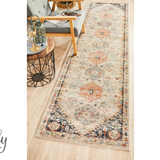 Heirloom Ivory Autumn Transitional Medallion Hallway Runner Rug
