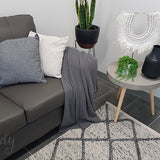 Essence Nordic Diamond Felted Wool Grey Rug
