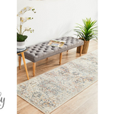 Celine Silver Multi Colour Medallion Hallway Runner