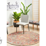 Heirloom Red Distressed Medallion Rug