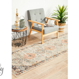 Heirloom Ivory Autumn Transitional Medallion Hallway Runner Rug
