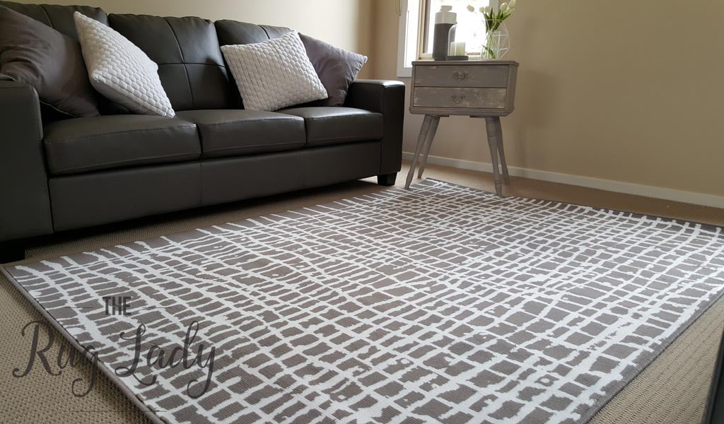 Studious Natural Grey Stripe Abstract