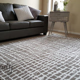 Studious Natural Grey Stripe Abstract