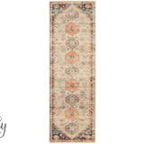 Heirloom Ivory Autumn Transitional Medallion Hallway Runner Rug