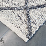 Essence Nordic Diamond Felted Wool Grey Rug