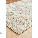 Celine Silver Multi Colour Medallion Hallway Runner
