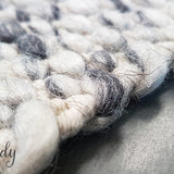 Essence Nordic Diamond Felted Wool Grey Rug