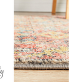 Heirloom Red Distressed Medallion Rug