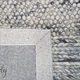 Essence Armani Multi Weave Grey Felted Wool Rug
