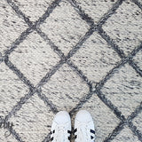 Essence Nordic Diamond Felted Wool Grey Rug