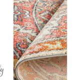 Heirloom Red Distressed Medallion Rug